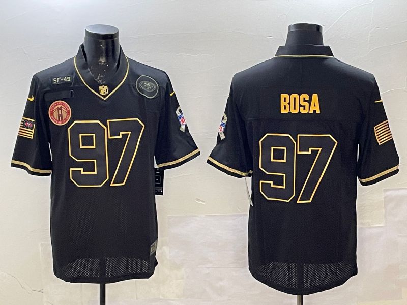 Men San Francisco 49ers #97 Bosa Black Gold 2025 Nike Limited NFL Jersey style 4->san francisco 49ers->NFL Jersey